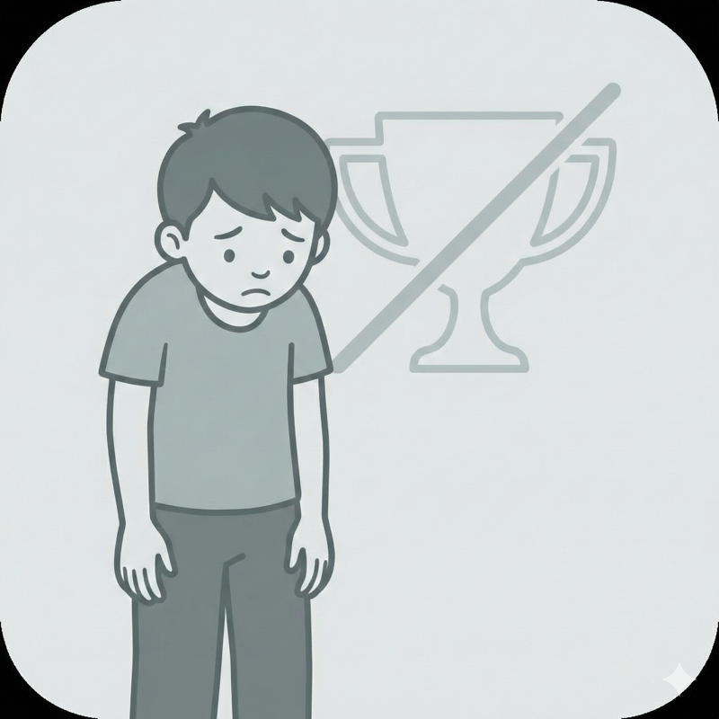 Dziecko przegrywa bez nagrody